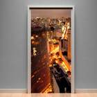 Adesivo Para Porta Paisagem 31 Urbano A Noite-93x210cm
