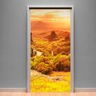 Adesivo Para Porta Paisagem 43 Vista Da Montanha-63x210cm