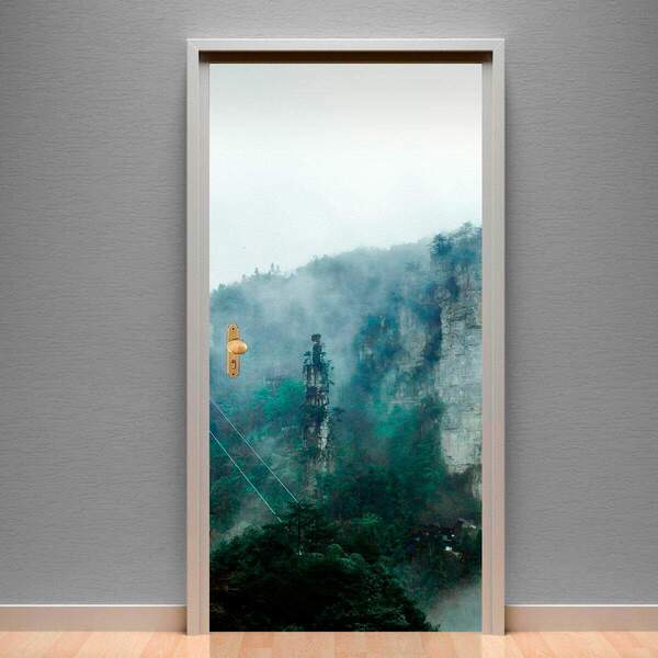 Adesivo Para Porta Paisagem 71 Neblina-63x210cm