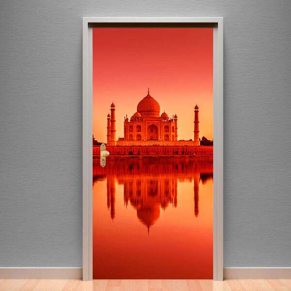 Adesivo Para Porta Paisagem 76 Taj Mahal-83x210cm
