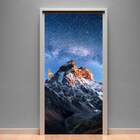 Adesivo Para Porta Paisagem 95 Montanha E Estrelas-63x210cm