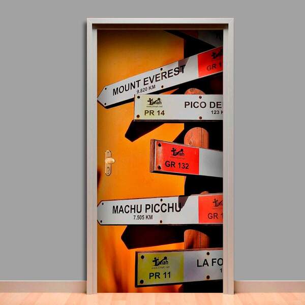 Adesivo Para Porta Placas De Lugares-73x210cm