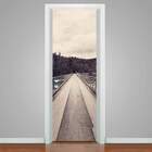 Adesivo Para Porta Ponte De Madeira-63x210cm