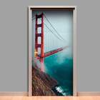 Adesivo Para Porta Ponte Golden Gate-83x210cm