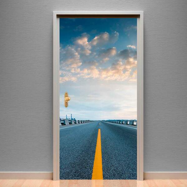 Adesivo Para Porta Ponte Na Estrada-93x210cm