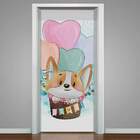 Adesivo Para Porta Raposinha No Balão-73x210cm