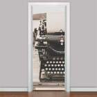 Adesivo Para Porta Retrô Maquina Datilográfica-63x210cm