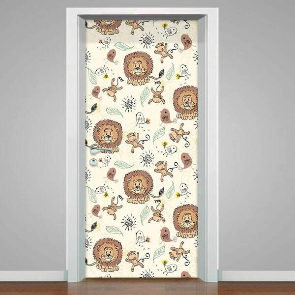 Adesivo Para Porta Safari 03-93x210cm