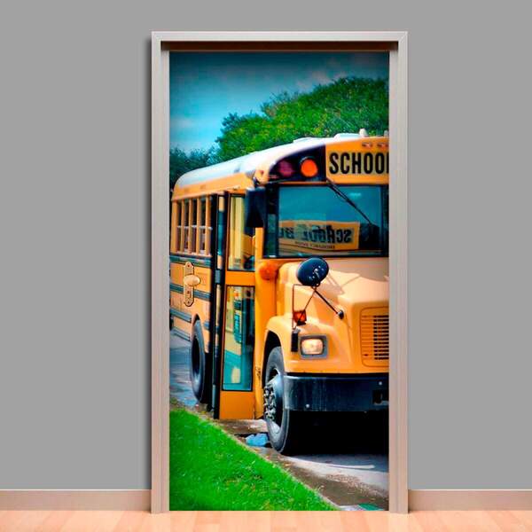 Adesivo Para Porta School Bus-93x210cm