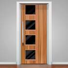 Adesivo Para Porta Tema Madeira Com Vidro 02-73x210cm