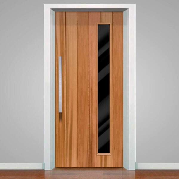 Adesivo Para Porta Tema Madeira Com Vidro 03-83x210cm