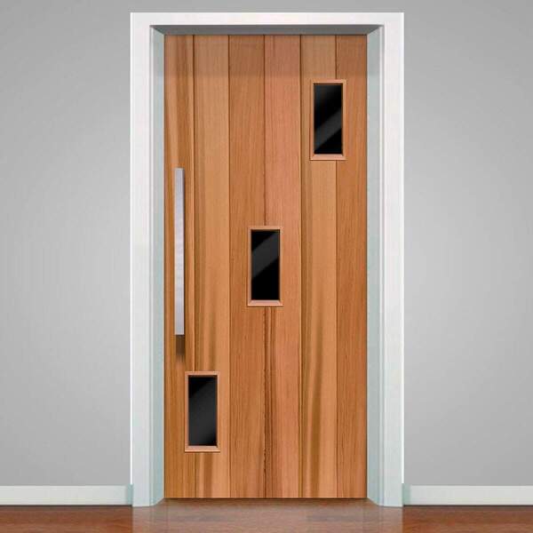 Adesivo Para Porta Tema Madeira Com Vidro 06-63x210cm