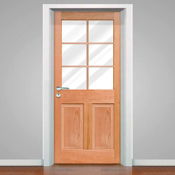 Adesivo Para Porta Tema Madeira Com Vidro 08-63x210cm