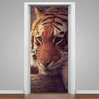Adesivo Para Porta Tigre Deitado-93x210cm