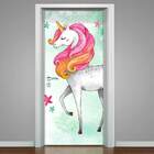 Adesivo Para Porta Unicórnio Desfilando-83x210cm