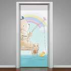 Adesivo Para Porta Ursinho Pescador-83x210cm