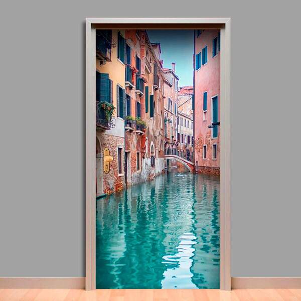 Adesivo Para Porta Veneza Itália 4-83x210cm