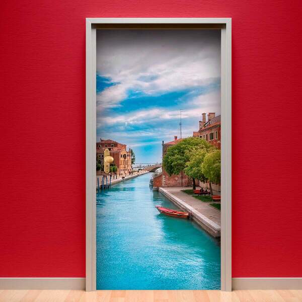 Adesivo Para Porta Veneza Itália 5-73x210cm