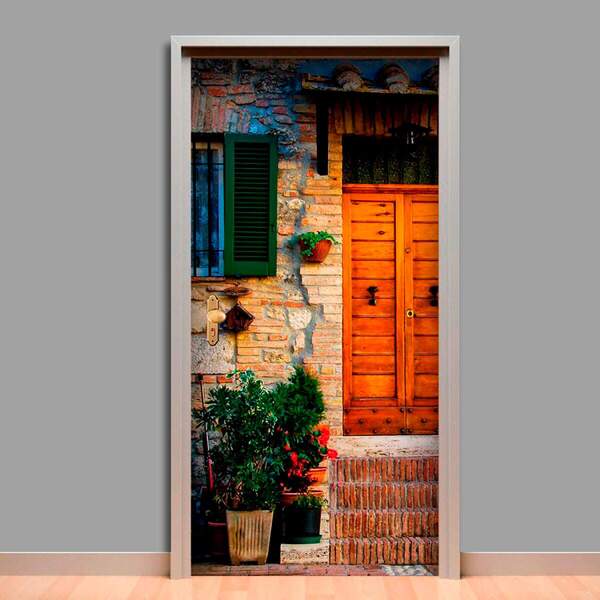 Adesivo Para Porta Vila Di Itália-83x210cm