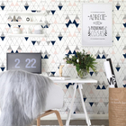 Adesivo para Revestir Triangle Structure Rosa 44x300cm Grudado