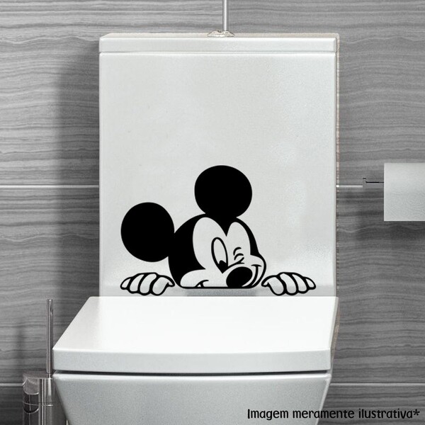 Adesivo Para Vaso Sanitário Mickey Mod2 - *atenção As Medidas*