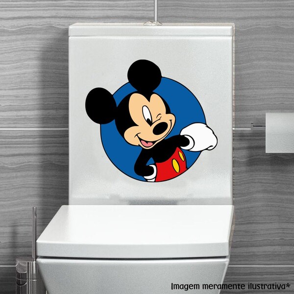 Adesivo Para Vaso Sanitário Mickey Mod3 - *atenção As Medidas*