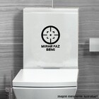 Adesivo Para Vaso Sanitário - Mirar Faz Bem - *atenção As Med