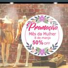 Adesivo Para Vitrine Dia Da Mulher 14-p 45x46cm