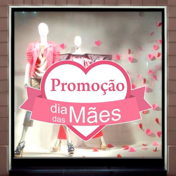 Adesivo Para Vitrine Dia Das Mães 07-p 74x45cm