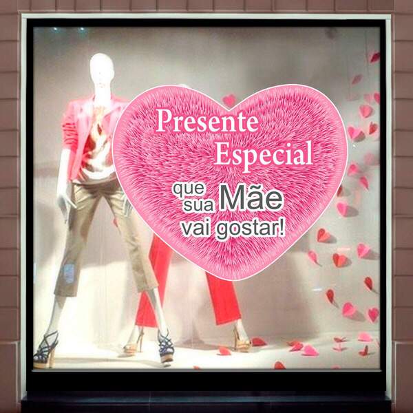 Adesivo Para Vitrine Dia Das Mães 12-g 90x75cm
