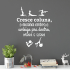 Adesivo Parede Decorativo Frases Pilates Cresce Coluna