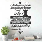 Adesivo Parede Frase Ainda Que Eu Falasse A Lingua Dos Anjos