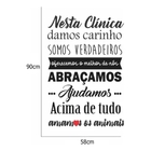 Adesivo Parede Frase Pet Shop Nesta Clínica Amamos Animais