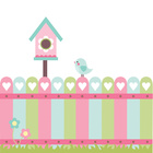 Adesivo Parede Infantil Cerca Passarinho