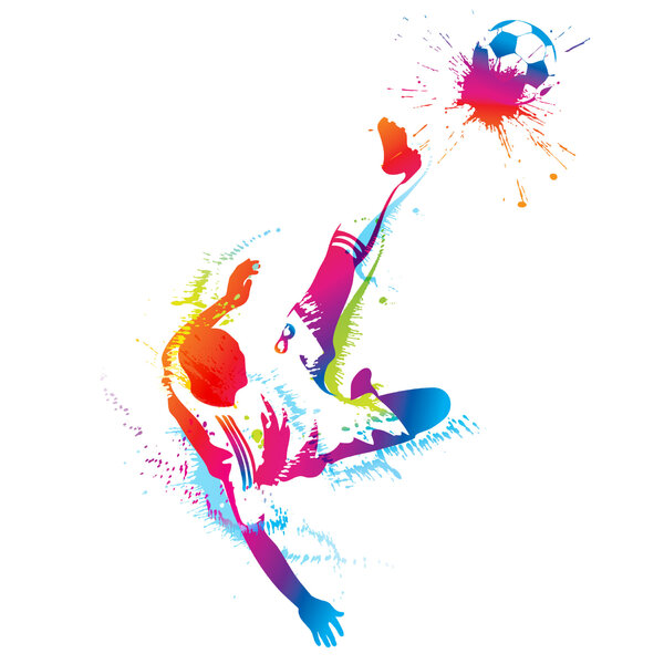 Adesivo Parede Jogador Futebol Bola Infantil Colorido Menino