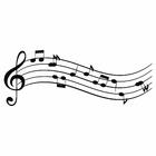 Adesivo Parede Notas Musicais Music