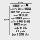 Adesivo Parede Quarto Frase Fale Com Amor Seja Grato Perdoe
