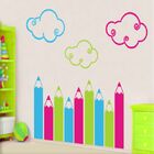 Adesivo Parede Quarto Infantil Lápis De Cor 190x160 Cm