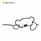 Adesivo Parede Quarto Infantil Urso Deitado Azul 58x154