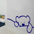 Adesivo Parede Quarto Infantil Urso Deitado Azul 58x154