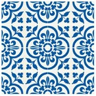 Adesivo Piso Azul E Branco