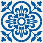 Adesivo Piso Azul E Branco