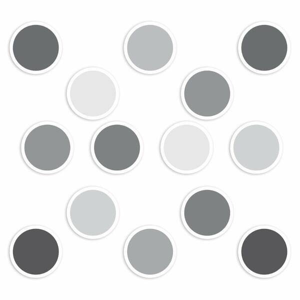 Adesivo Piso Banheiro Antiderrapante Bolinhas Em Cinza 14un