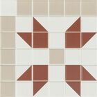 Adesivo Piso Box Antiderrapante Lavável Pastilha Flor Castanho