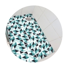 Adesivo Piso Box Banheiro Arte Azul Turquesa Antiderrapante -