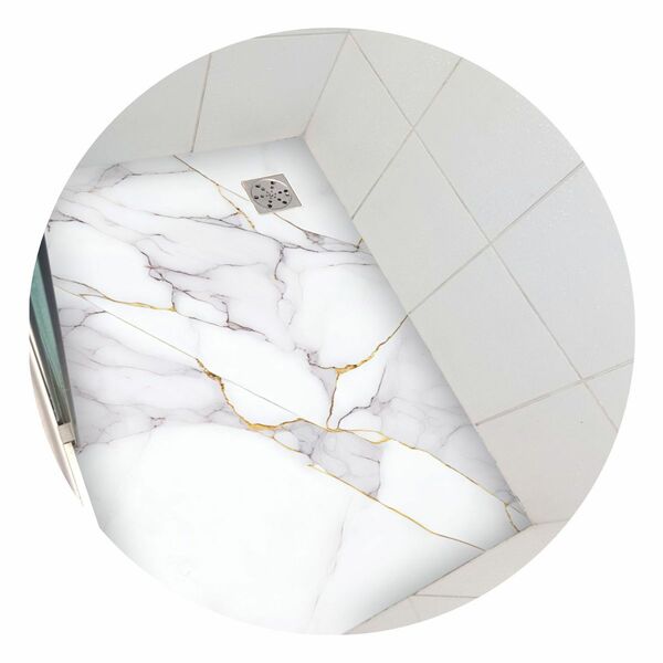 Adesivo Piso Box Mármore Calacata Gold Antiderrapante - 1,20