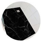 Adesivo Piso Box Mármore Preto Antiderrapante - 1,20 X 0,80 M