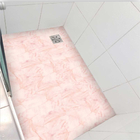 Adesivo Piso Box Mármore Rosa Antiderrapante - 1,20 X 0,80 Me