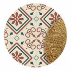 Adesivo Piso Ladrilho Arabesco Lavável Antiderrapante