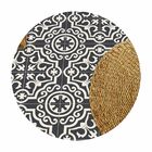 Adesivo Piso Ladrilho Marroquino Preto Antiderrapante